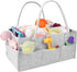 PHILORN Diaper Caddy Organizer, Extended 15-inch Baby Diaper Caddy with Dividers, Car Diaper Caddy, Diaper Caddy for Changing Table, Felt Diaper C...