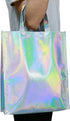 Gesodant Bling Bling Glossy Durable Reusable Medium Non-woven Gift Bag Set Of 5,Shopping Bag,Promotional Bag, Silvery (17.3"X12.6"X4")...