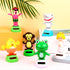 6 Pcs Solar Powered Dancing Animal Dolls Swinging Animated Bobble Dancer Window Sun Catcher Car Decor Portable Suncatchers,Frog Angel Shark Flamin...