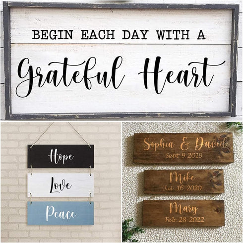 Letter Stencils for Painting on Wood - 46 Pack Large Alphabet Stencil Templates with Numbers and Signs, Reusable Letters and Numbers Stencils in 4...