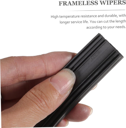 Mobestech Vehicle Wipers - 10pcs Durable Rubber Strips - Frameless Windshield Wiper Blades - Auto Silicone Adhesive for Seamless Rear Windshield C...