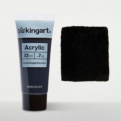 KINGART 500-147 PRO Artist Quality MARS BLACK Acrylic Paint, 22ml (0.74oz) Tubes, 3 Pack - Set (66ml Total), Mars Black...