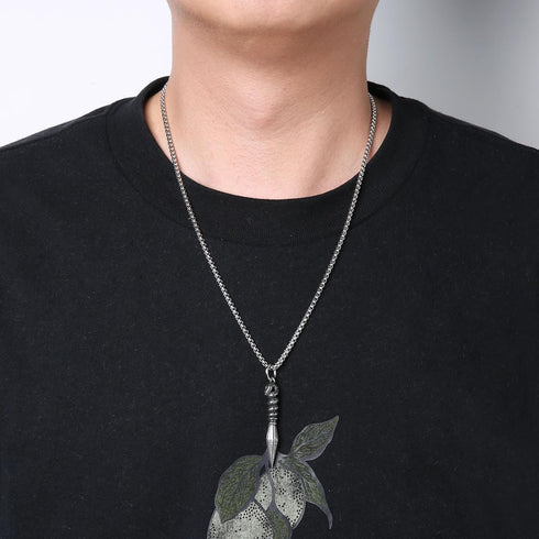 HZMAN Gothic Jewelry Men's Stainless Steel Animal Snake Pendant Chain Necklace...