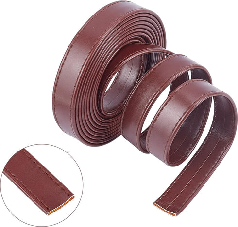 GORGECRAFT 118 Inches Double Sided Leather Strip Straps 0.8 inch Wide Flat Cord DIY Leather Strap String for Making Bag Strap Crafts Leather Belt ...