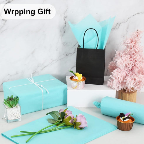 BEISHIDA 100 Sheets Teal Tissue Paper, Teal Wrapping Paper, Tissue Paper for Gift Bags, 14"x20"Gift Wrap Tissue Paper Bulk for DIY Crafts Gift Wra...