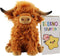 Highland Cow Stuffed Animals,Cute Fluffy Stuff Cow Plush Realistic Scottish Cattle Animals Toys Birthday Festival Presents for Girls Audults Kids ...