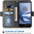 Phone Case for Moto Z Force Folio Flip Wallet Case,PU Leather Credit Card Holder Slots Full Body Protection Kickstand Hard Hybrid Protective Phone...