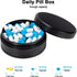 Portable Metal Pill Box - Travel Daily Pill Case, Waterproof Pill Container for Purse Pocket, Compact Medicine Organizer Holder for Medicines, Vit...