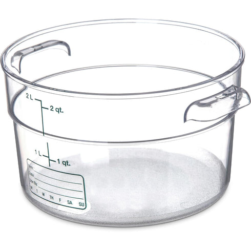 Carlisle FoodService Products Storplus Round Food Storage Container with Stackable Design for Catering, Buffets, Restaurants, Polycarbonate (Pc), ...
