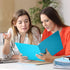 Plastic Folders with Pockets, 6 Color Heavy Duty Two Pocket Folder Business Card Holder for Office High School...