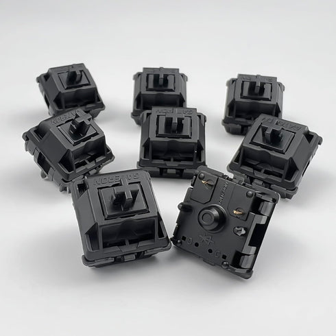 GATERON Oil King V2 Pre-lubed Keyboard Switches, 5-Pin 55gf Black Linear Switches Compatible for MX Mechanical Keyboard DIY(10PCS,Black)...