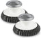 2 Pcs Steel Wool Scrubber with Handle, Heavy Duty Hand Pot Scrub Brush Stainless Steel Scouring Pad Steel Cleaning Kit, Easy to Remove Stains Kitc...