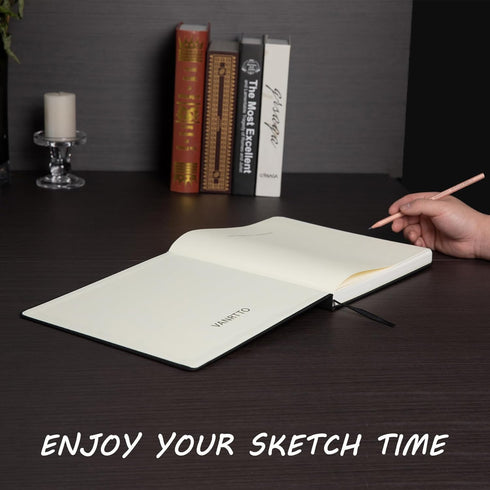 VANRTTO Hardcover Square Sketch Book, 120lb/200GSM Sketchbook Thick Drawing Paper for Marker Watercolor Mixed Media, Drawing Notebook, Art Journal...