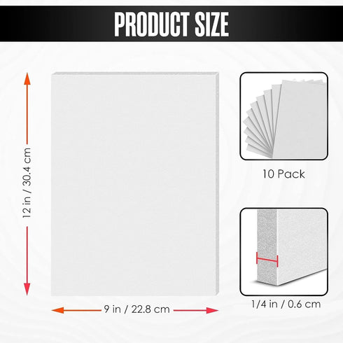 Houseables EVA Foam Sheets, Craft, Cosplay, 6mm Thick, White, 10 Pack, 9 X 12 Inch, Art Supplies, Paper Scrapbooking, Crafting Foams, Foamie Craft...