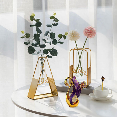 Swan Base Holder with 6pcs Coffee Dessert Dinner Spoon Set, Metal Coffee Spoon Organizer Teaspoon Fruit Dessert Flatware Sugar Ice Cream Spoons (P...