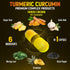 6 in 1 Turmeric Curcumin + Ginger Capsules, 95% Curcuminoids, Equivalent to 13050mg, with Ginger, Garlic Bulb, Bromelain, Moringa, Black Pepper, J...