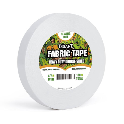 Heavy Duty Fabric Tape - Sticky Double-Sided Tape Strong Adhesive Cloth Leather Tape Press-on Tape, No Sewing or Ironing, Gluing, Alterations and ...
