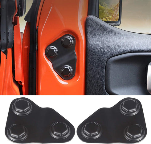 8-Pack Door Screw Protector Cover Trim Door Lock Cover for 2018 2019 2020 2021 2022 2023 2024 Jeep Wrangler JL JT 4XE Sport S Rubicon Deluxe Sport...
