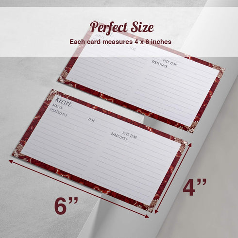 Ring Binder Depot, Recipe Cards 4 inch X 6 inch on Premium Thick Card Stock with Card Dividers Included! Great Gift for Amateurs or Experienced Ch...