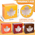 AnyDesign 24Pcs Fall Treat Boxes 4 Colors Cardboard Box with Maple Leaf Shape Window Autumn Thanksgiving Paper Gift Container for Cookie Goodie Ca...