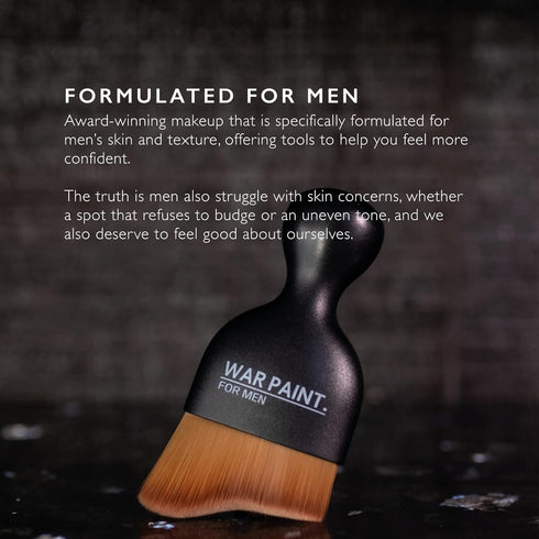 War Paint For Men Angled Makeup Application Brush - Perfect for Blending & Applying Liquid Makeup - Vegan Friendly & Cruelty-Free - Ideal Brush fo...