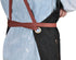 Professional Black Denim Apron with Pockets for Cooking Chef Kitchen Grill BBQ Hairstylist Painting, Mens Womens Apron with Leather Cross Back Str...
