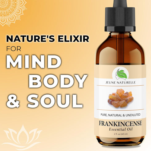 Juene Naturelle Frankincense Essential Oil - 100% Pure, Natural, Concentrated, Therapeutic Grade Frankincense Oil Essential Oil for Skin, for Body...