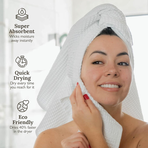 GILDEN TREE Waffle Hand Towels for Bathroom Quick Dry Towel Super Absorbent Thin 100% Cotton Hand Towels Lint Free, Hand Towels for Bathroom Set o...