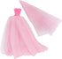 BJDBUS 11.5 inch Girl Doll Clothes, Pink Trailing Wedding Dress with Veil...