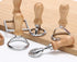 Ravioli Stamp Set (Set of 5), Ravioli Maker Cutter with Wooden Handle–for Ravioli, Pasta, Dumplings Lasagna, Pierogi, Leading Dough Cutter and Pre...