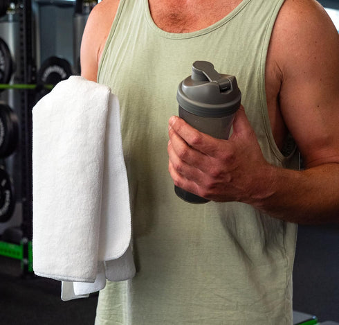 S&T INC. Microfiber Sweat Towel for Gym, Yoga Towel for Home Gym, Workout Towels for Gym Bag, 16 Inch x 27 Inch, White, 3 Pack...