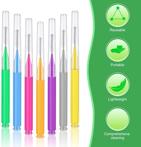 250 Pcs Interdental Brush for Braces Disposable Braces Flossers Dental Picks Floss Toothpick Dental Teeth Flossing Head Oral Hygiene Flosser Tooth...