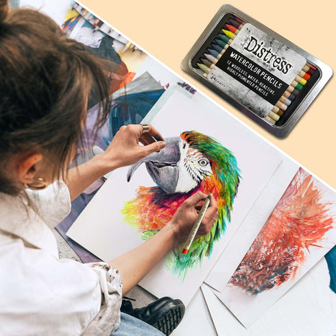 Tim Holtz Ranger Distress Watercolor Pencil 12pc Set 5 TDH83597...