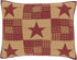 VHC Brands Ninepatch Star Hand Quilted Bedroom Decor, Standard Sham, Red, 21x27...