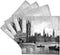 3dRose CST_49291_3 Famous Londons Big Ben in Black and White-Ceramic Tile Coasters, Set of 4...