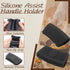 2 PCS Silicone Assist Handle Holder - Heat Resistant Pot Handle Covers - Non-Slip Handle Covers Handle Holder for Kitchen Pot Pan - Black...