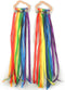 MEROCO Rainbow Hand Kite Toys Bells,Rainbow Ribbon Sensory Toy for Babies 0-6 6-12 Months Montessori Baby Toys Baby Rattle Creative Learning Waldo...