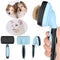 Self cleaning slicker brush for dogs and cats, skin-friendly grooming cat brush, easy-to-clean dog hair brush, depilatory brush, hair brush puppy ...