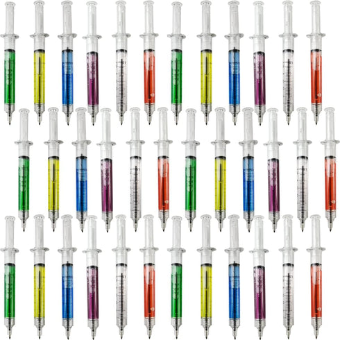 36PCS Syringe Pens, Retractable Fun Multi Color Novelty Pen for Nurses, Nursing Student School Supplies, Birthdays, Stocking Stuffers and Party Fa...