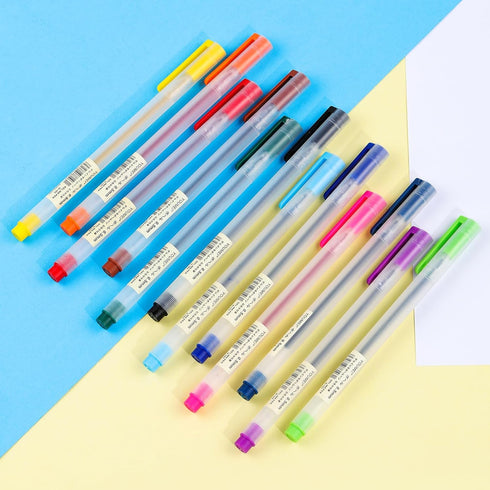 RIANCY Gel Pens (12 Multicolor), Fine Point Ballpoint Pen for Bullet Journaling, Writing, Drawing, Coloring, Office & School Supplies...