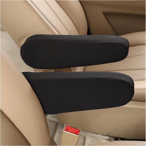 2 PCS Car Front Seat Armrest Covers, Elastic Fabric Auto Seat Armrest Protectors, Universal Seat Arm Rest Cover Replacement, Vehicle Interior Deco...