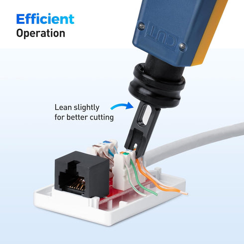 Cable Matters Punch Down Tool with 110 & 66 Blade, RJ45 Ethernet Punch Tool, Keystone Punchdown Tool for Cat 8, Cat 7, Cat 6A, Cat 6, Cat 5e, Cat ...