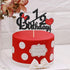 Happy 1/2 Birthday Cake Topper, Black and Red Glitter Mouse Theme Baby Shower Sign, Carton Theme Cake Decoration, 6 Months Birthday Party Supplies...