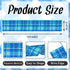 Summer Buffalo Plaids Wired Edge Ribbon for DIY Craft Wreath Bow Making 2.5''X10Yds Blue Gingham Checkered Fabric Ribbon for Summer Birthday Gift ...