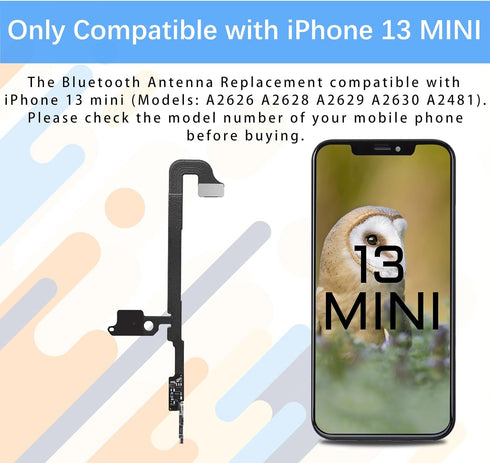for iPhone 13 Mini Replacement Bluetooth Antenna Signal Flex Cable Part for iPhone 13Mini Bluetooth Wireless Connector Antenna with Fix Tool Kit S...