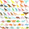 ONEST 55 Pieces Mini Dinosaur Figurines Playset Hand Painted Tiny Dinosaurs Party Favors Cake Toppers Dinosaur Figures Toys Small Luminous Dinosau...