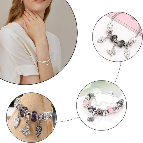 UNICRAFTALE 100pcs Rondelle Bail Beads Stainless Steel Hanger Links Rondelle Beads Bail Beads Hanger Connector Links for Pendant European Jewelry ...