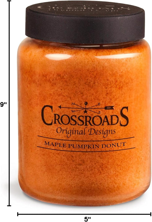 Crossroads Maple Pumpkin Donut Scented 2-Wick Candle, 26 oz....