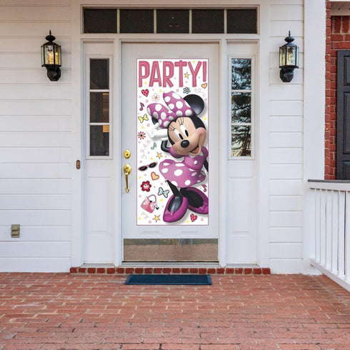 AMSCAN Unique 79251 Disney Iconic Minnie Mouse Door Party Poster, 2.25' (27") x 5' (60") 1ct, Multicolor,Bedroom...