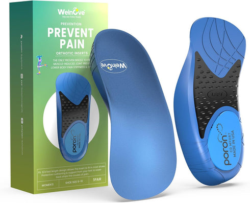 Plantar Fasciitis Heel Insert for Women - Welnove Shock Absorbing Shoe Insoles for Standing & Walking All Day,Heel Cushion Inserts with Flexible A...